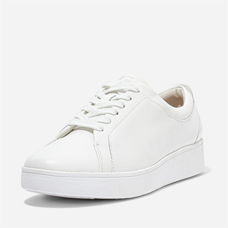 Womens Rally Leather Trainers Urban White - Image 4