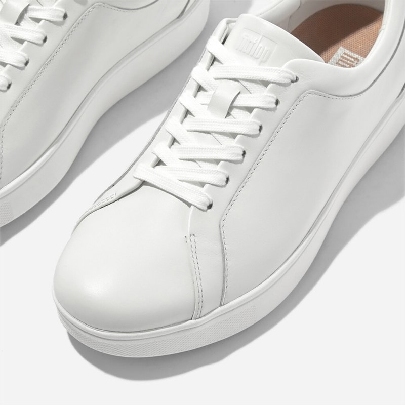 Womens Rally Leather Trainers Urban White - Image 5
