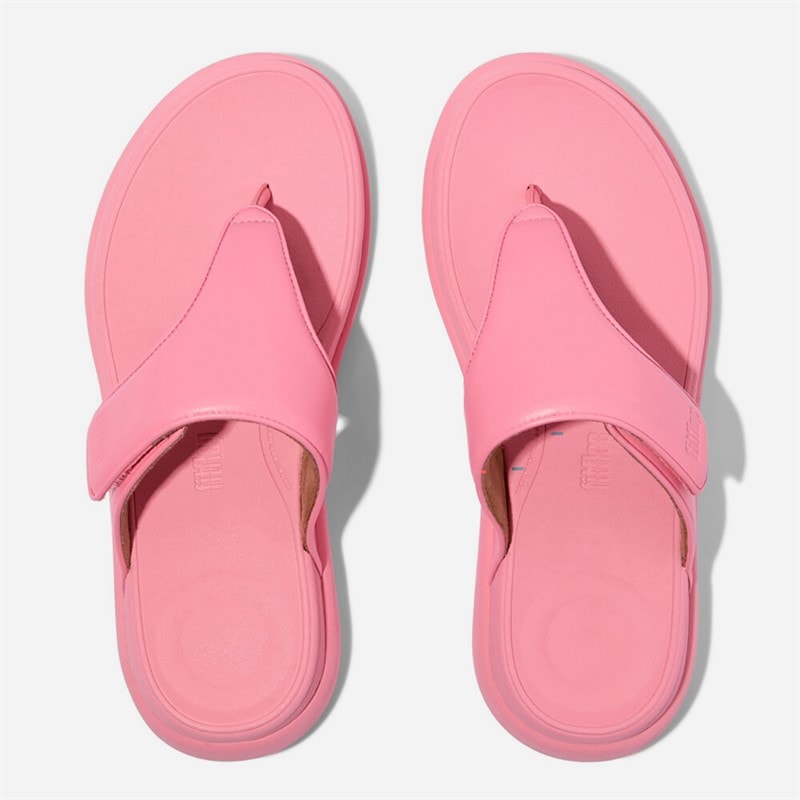 Womens F-Mode Go Adjustable Flatform Toe-Post Sandals Pink Perfect - Image 3