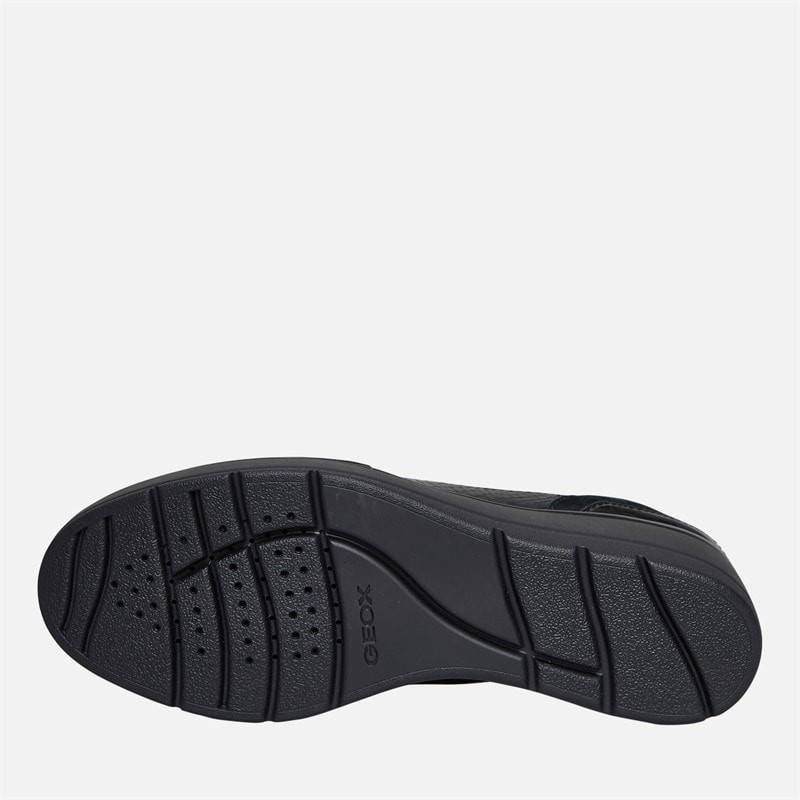 Womens Ilde Wedge Heel Zip Trainers Black - Image 2
