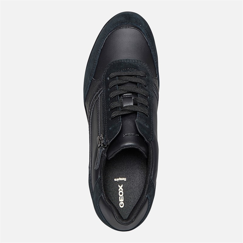 Womens Ilde Wedge Heel Zip Trainers Black - Image 4