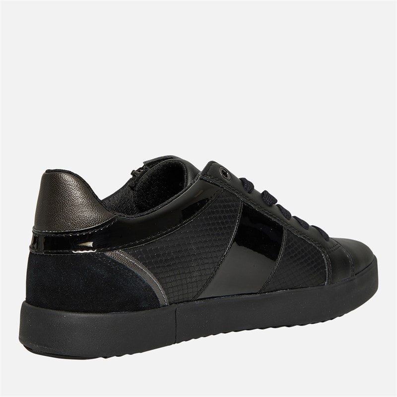 Womens Blomie Zip Trainers Black - Image 5