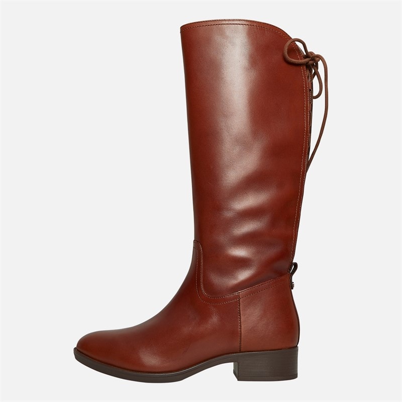 Womens Felicity Knee High Stretch Boots Brown - Image 2