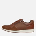 Mens Avery Zip Trainers Brown