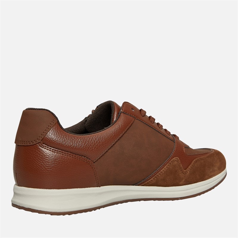 Mens Avery Zip Trainers Brown - Image 5