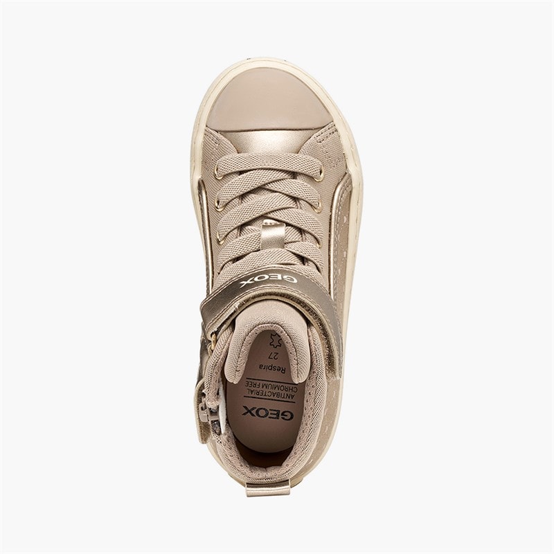 Infant Girls Kalispera Trainers Dark Beige - Image 4