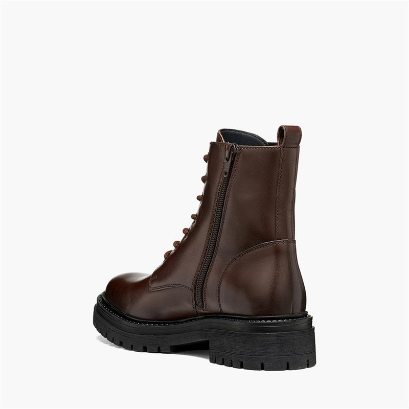 Womens Iridea Side Zip Lace Up Boots Mahogany - Image 3