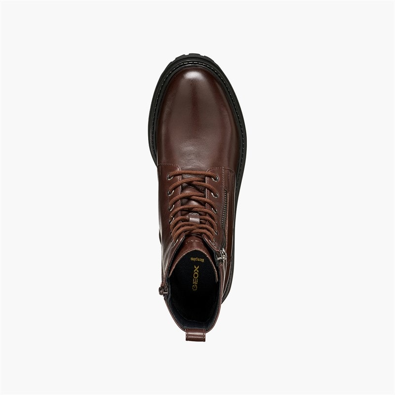 Womens Iridea Side Zip Lace Up Boots Mahogany - Image 4