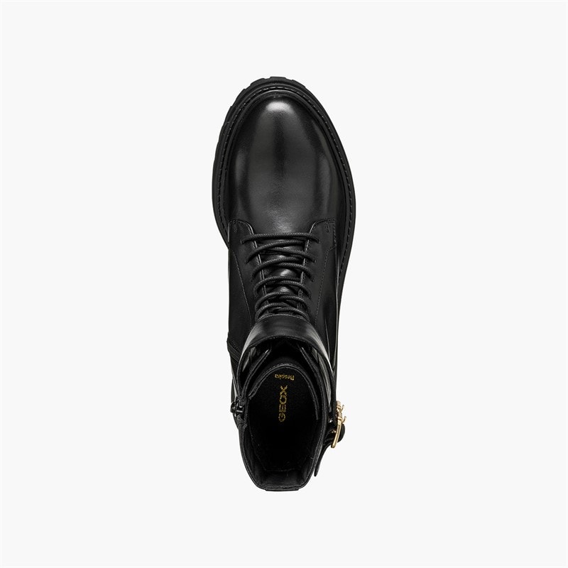 Womens Iridea Double Buckle Boots Black - Image 4