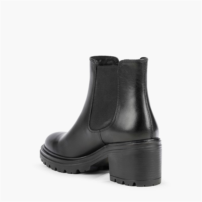 Womens Damiana Block Heel Chelsea Boots Black - Image 3