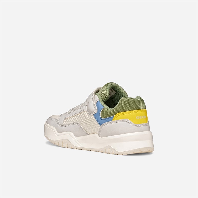 GEOX Junior Boys Perth Trainers Light Grey/Green - Image 3
