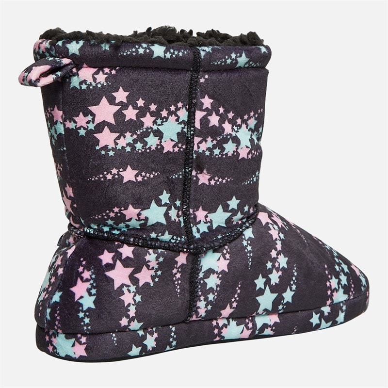 Hype Junior Girls Espara Bootee Slippers Black - Image 5