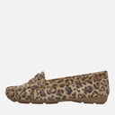 Womens Margot Loafers Leopard Print Suede