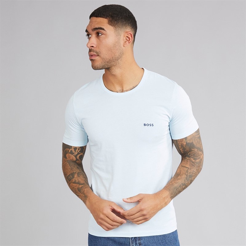 BOSS Mens Three Pack T-Shirts Blue/Blue/Blue - Image 2