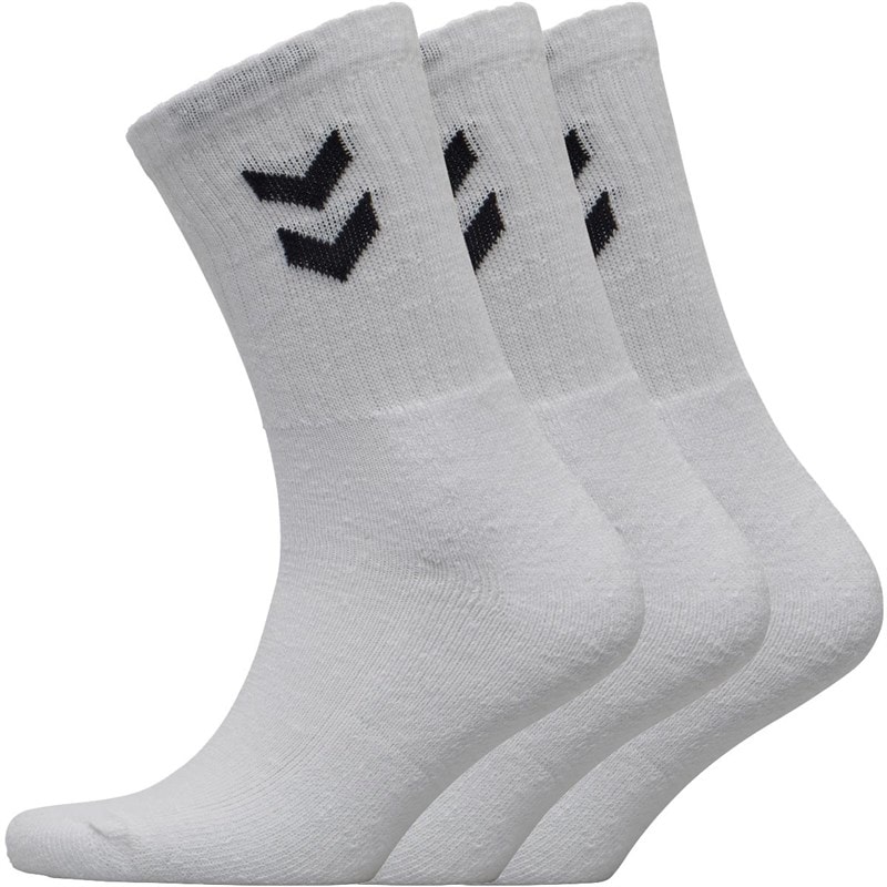 Three Pack Crew Socks White - Image 1