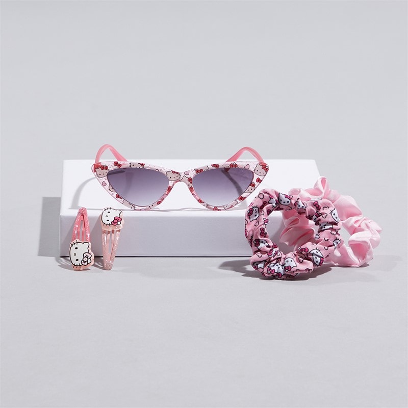 Girls Five Piece Sunglasses Scrunchie And Hair Clip Set Multi - Image 1
