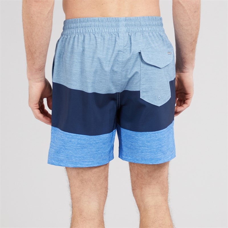 Mens Colour Block Volley Swim Shorts Baby Blue - Image 2