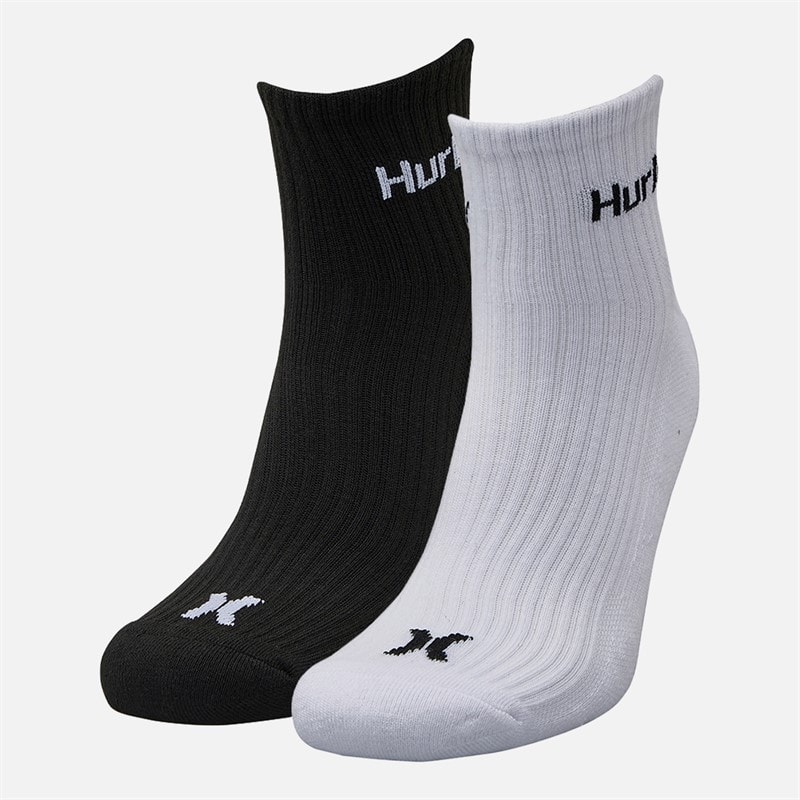 Mens Six Pack Crew Socks White/Black - Image 2