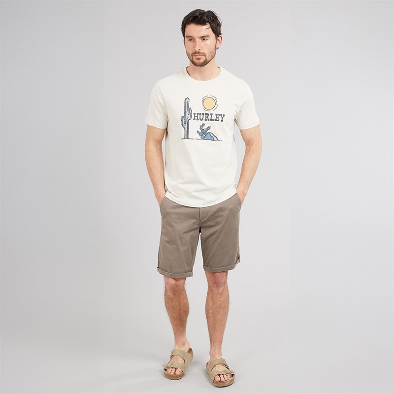 Mens Badlands Graphic T-Shirt Ivory - Image 4