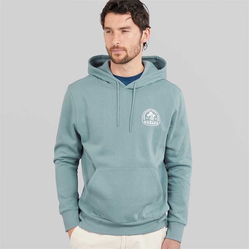Mens South West Surf Hoodie Grey/Blue - Image 2