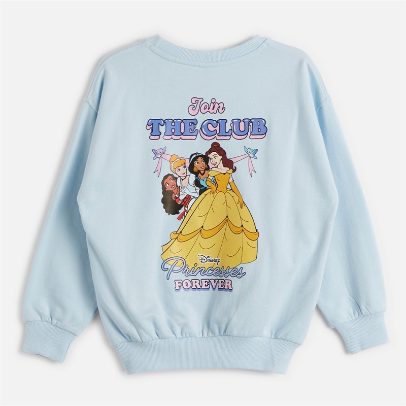Girls Princess Sweatshirt And Leggings Set Blue - Image 2
