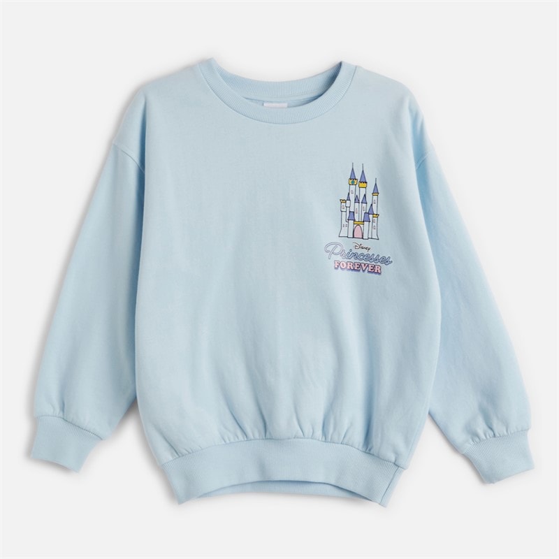 Girls Princess Sweatshirt And Leggings Set Blue - Image 3