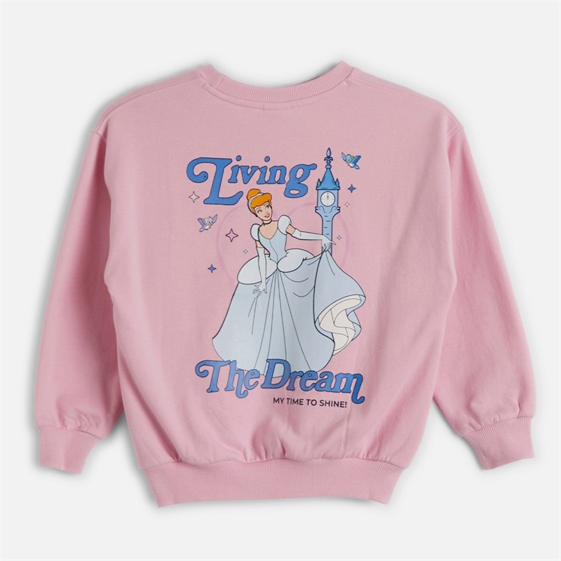 Girls Princess Sweatshirt And Leggings Set Pink - Image 2