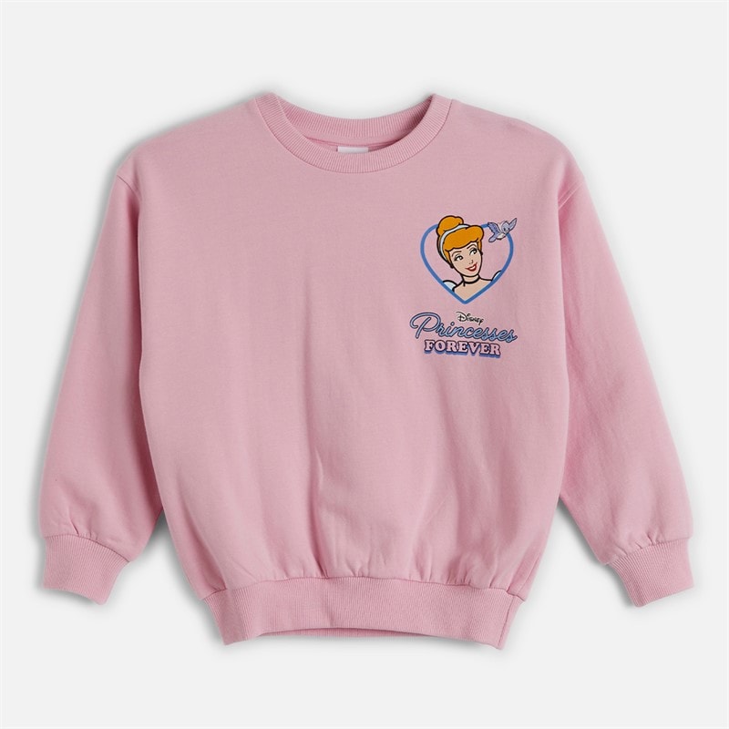 Girls Princess Sweatshirt And Leggings Set Pink - Image 3