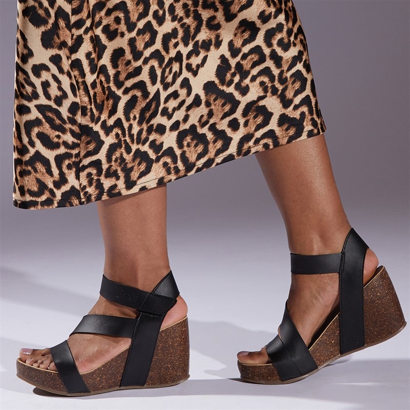 Womens Hydra Sandals Black Pisa - Image 1