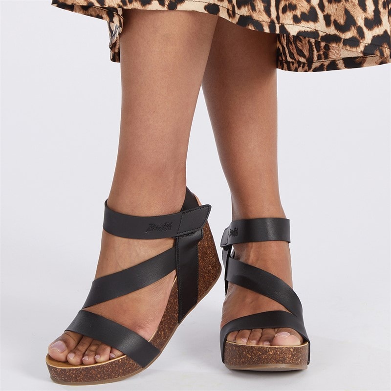 Womens Hydra Sandals Black Pisa - Image 5