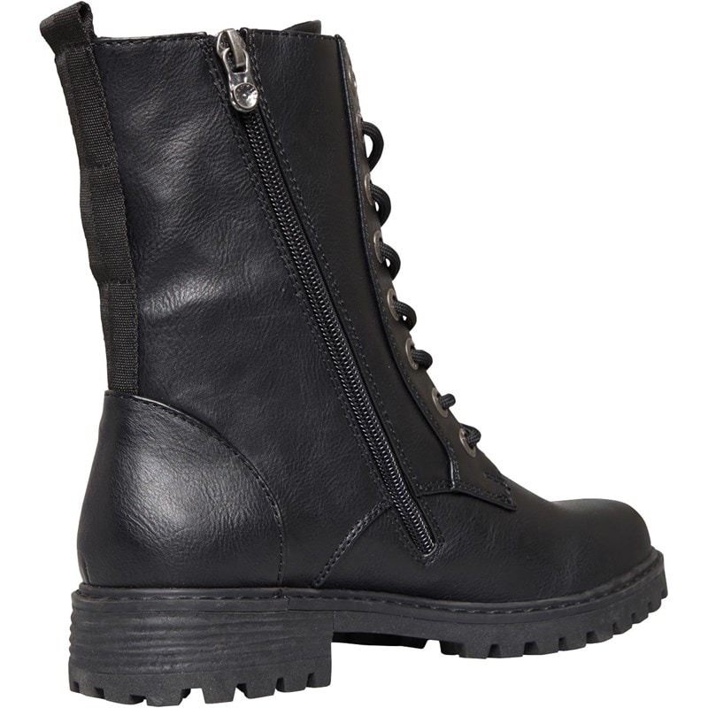Womens Ruffle Boots Black Bronco - Image 4