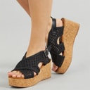 Womens Malibu Andrea Wedge Sandals Black