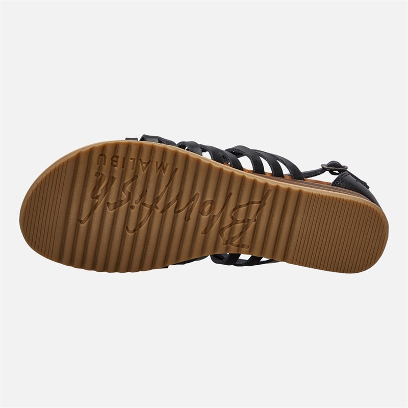 Womens Bloomy Ankle Strap Sandals Black Dyecut - Image 2