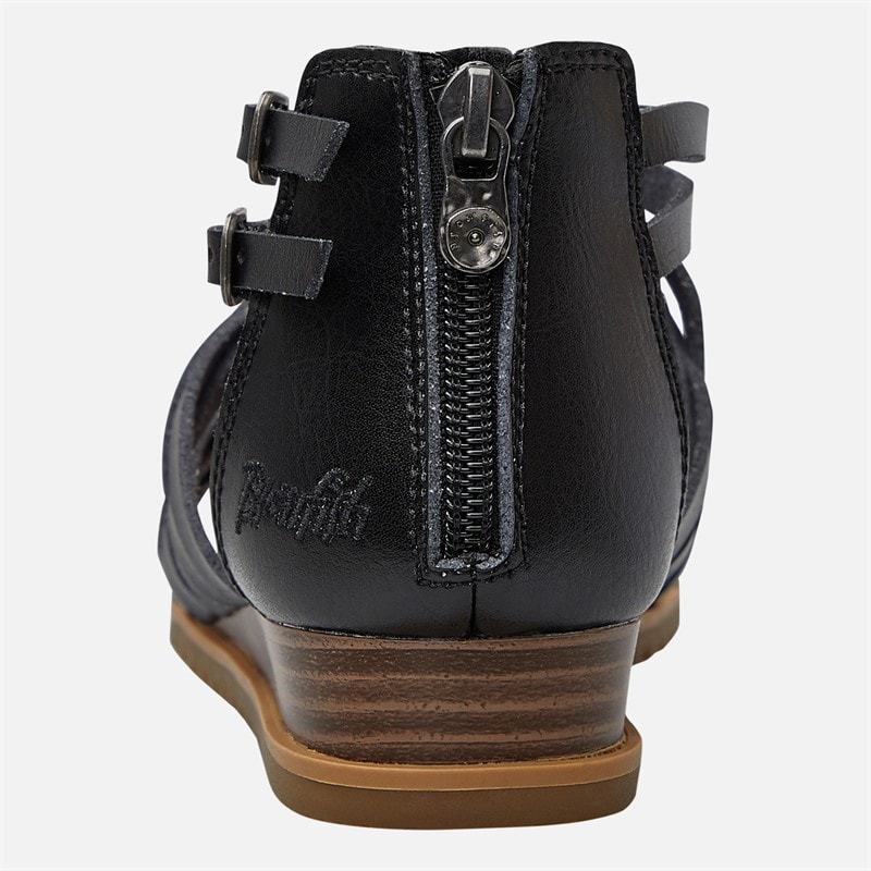Womens Bloomy Ankle Strap Sandals Black Dyecut - Image 3