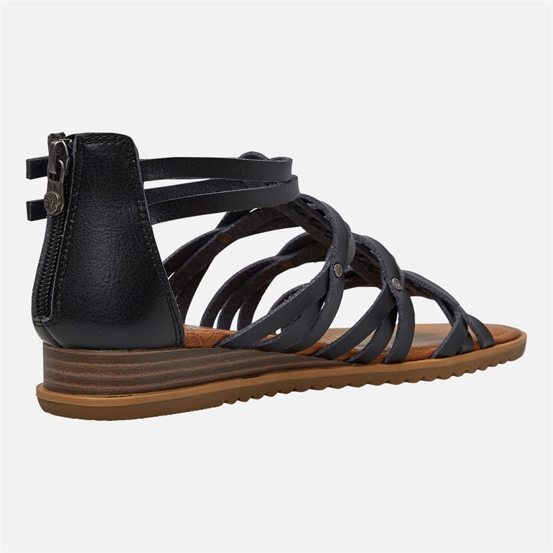 Womens Bloomy Ankle Strap Sandals Black Dyecut - Image 5