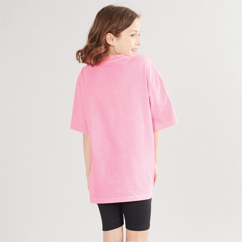 Girls Jersey T-Shirt And Cycling Shorts Set Summer Neon Pink - Image 2