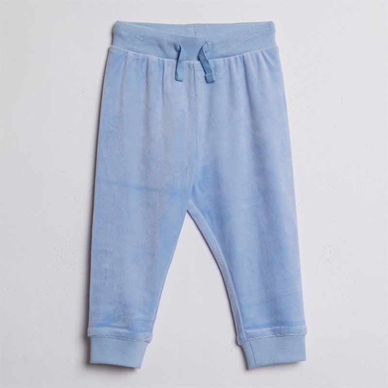Baby Girls Velour Heart Logo Tracksuit Della Robbia Blue - Image 2