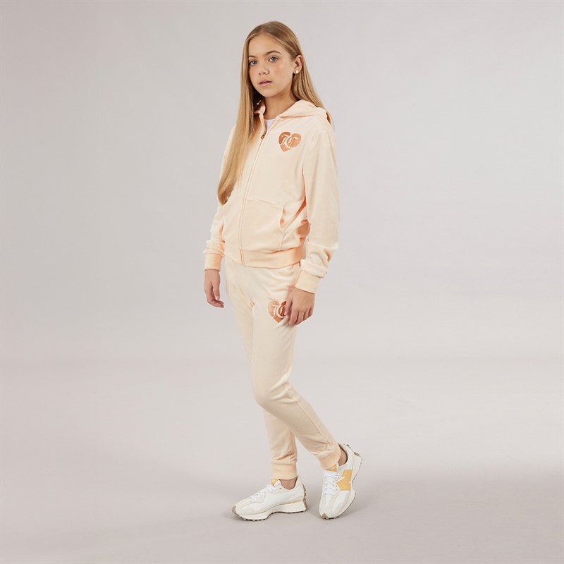 Juicy Couture Girls Velour Heart Logo Tracksuit Shell - Image 3