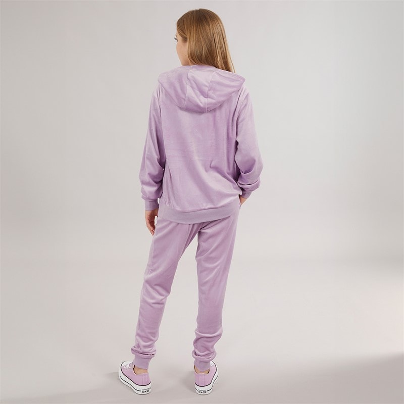 Juicy Couture Girls Velour Heart Logo Tracksuit Lavenula - Image 2