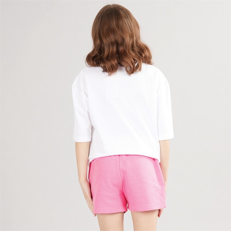 Girls Oversized T-Shirt And Jersey Shorts Set Pink Cosmos - Image 2
