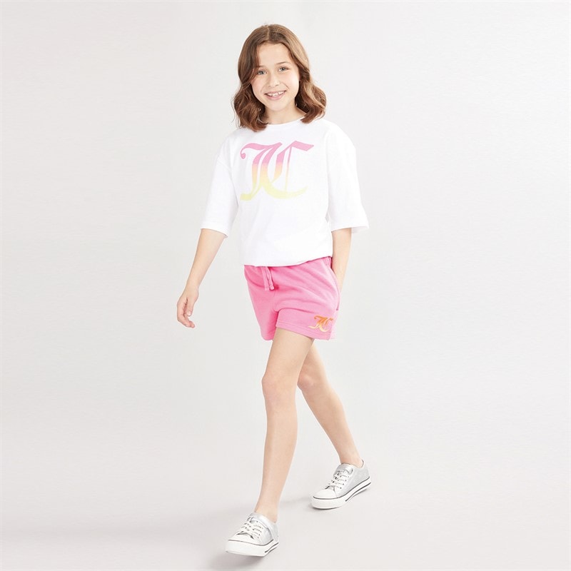 Girls Oversized T-Shirt And Jersey Shorts Set Pink Cosmos - Image 3