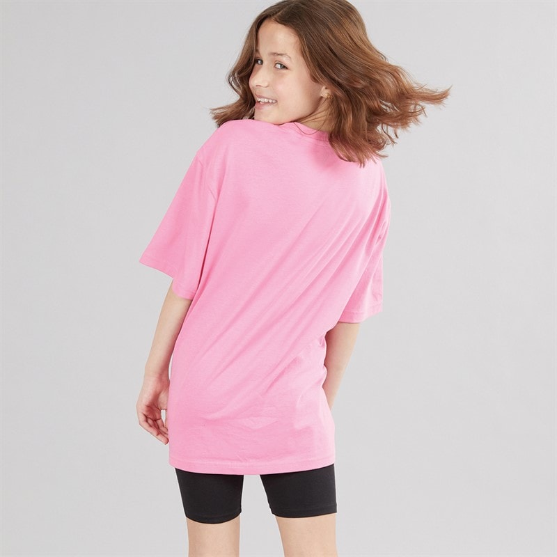 Girls Script Boyfriend T-Shirt And Cycling Shorts Set Black - Image 2