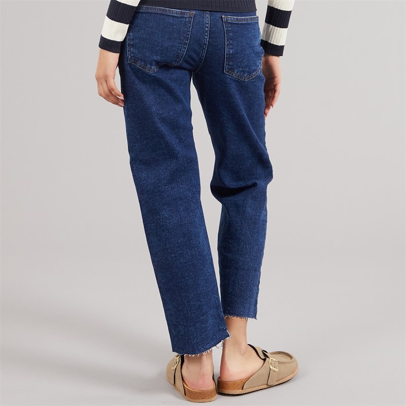 Womens Lullu Straight Jeans Dark Blue Denim - Image 2