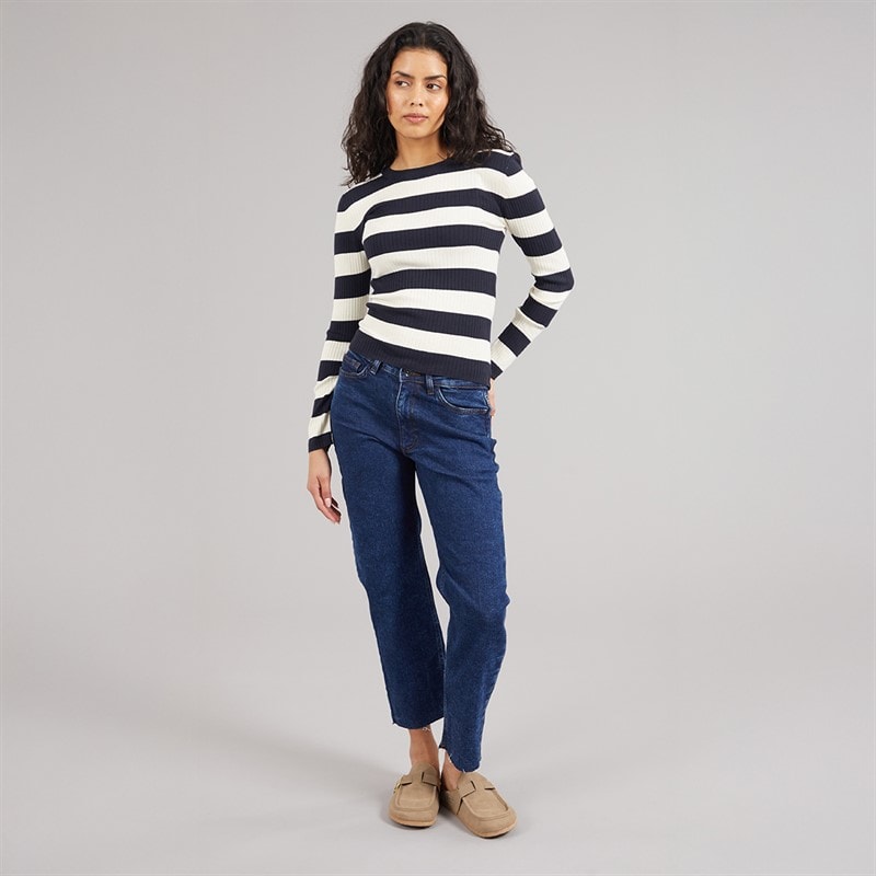 Womens Lullu Straight Jeans Dark Blue Denim - Image 4