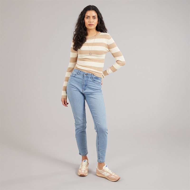 Womens Moon Skinny Jeans Medium Blue Denim - Image 4
