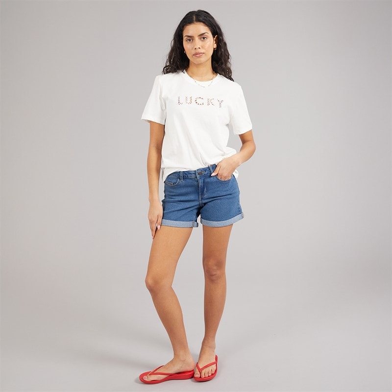 Womens Selma T-Shirt Cloud Dancer - Image 4