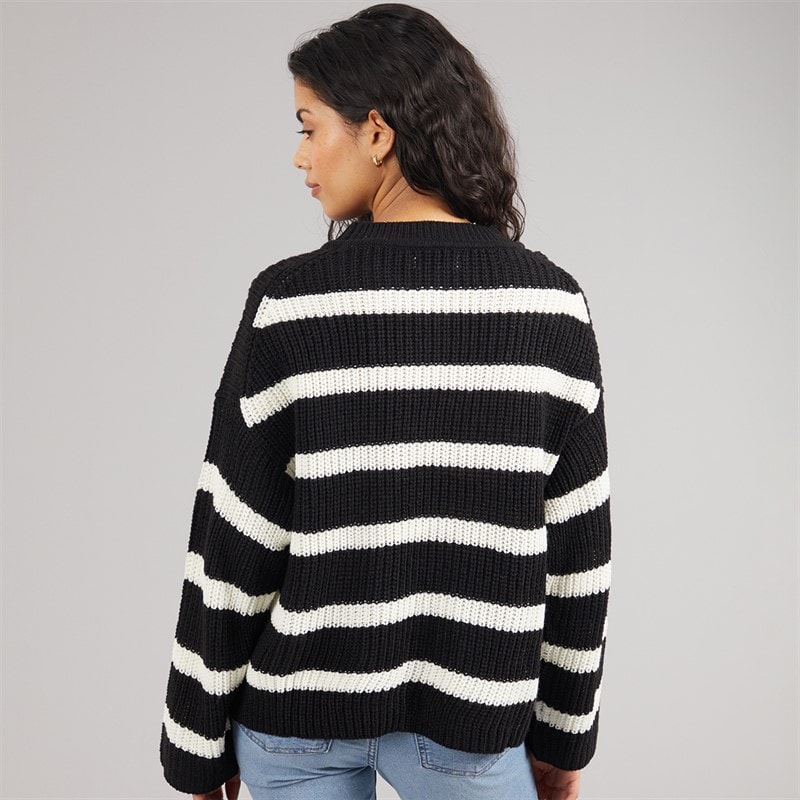 Womens Justy Stripe Jumper Black - Image 2