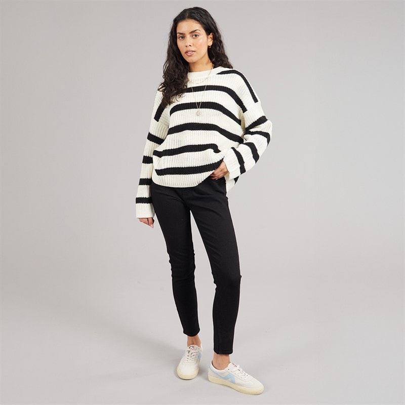Womens Justy Stripe Jumper Eggnog - Image 3