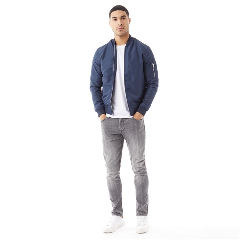 Mens Mash Bomber Jacket Navy Blazer - Image 3