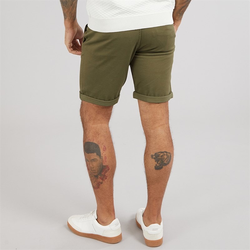 Mens JJ Base Chino Shorts Olive Night - Image 2